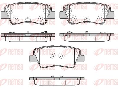 Brake Pad Set, disc brake REMSA 1362.85
