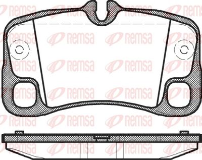 Brake Pad Set, disc brake REMSA 1369.00
