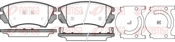 REMSA 1375.12 Brake Pad Set, disc brake