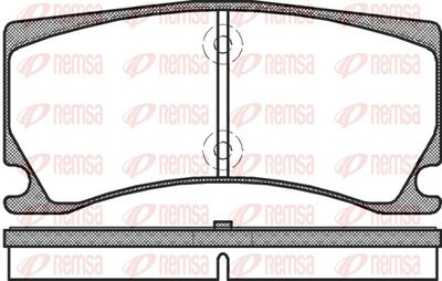 Brake Pad Set, disc brake REMSA 1378.00