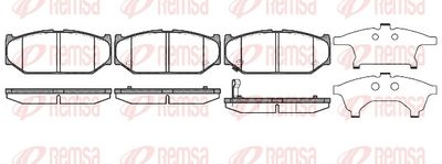 Brake Pad Set, disc brake REMSA 1381.11