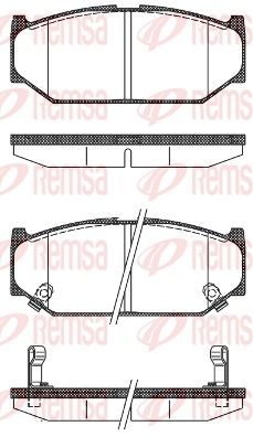Brake Pad Set, disc brake REMSA 1381.12