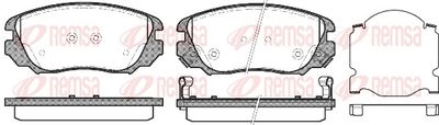Brake Pad Set, disc brake REMSA 1385.02