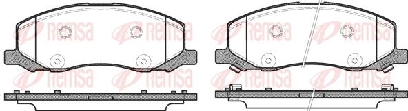 REMSA 1386.02 Brake Pad Set, disc brake