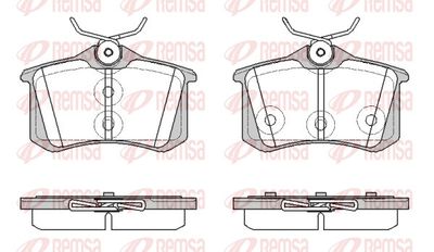 Brake Pad Set, disc brake REMSA 1391.57