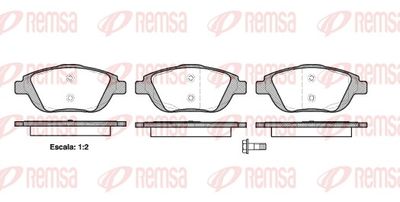 Brake Pad Set, disc brake REMSA 1392.00