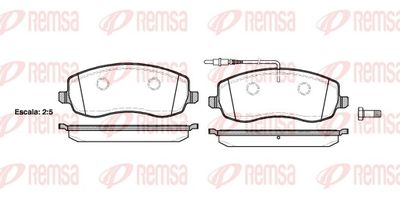 Brake Pad Set, disc brake REMSA 1393.02