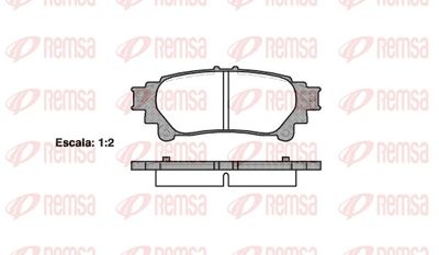 Brake Pad Set, disc brake REMSA 1395.00