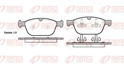 Brake Pad Set, disc brake REMSA 1397.00