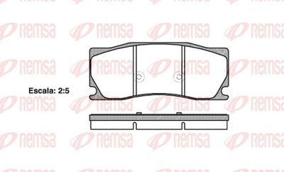 Brake Pad Set, disc brake REMSA 1402.00