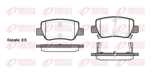 REMSA 1403.02 Brake Pad Set, disc brake