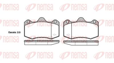 Brake Pad Set, disc brake REMSA 1404.00
