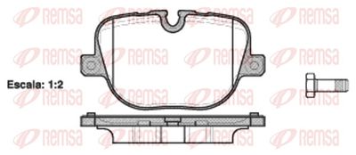 Brake Pad Set, disc brake REMSA 1408.00