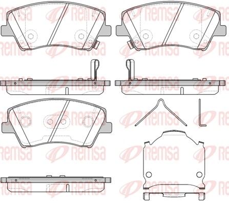 REMSA 1412.04 Brake Pad Set, disc brake