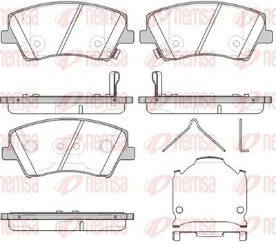 Brake Pad Set, disc brake REMSA 1412.04