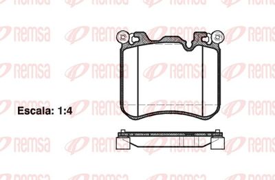 Brake Pad Set, disc brake REMSA 1413.00