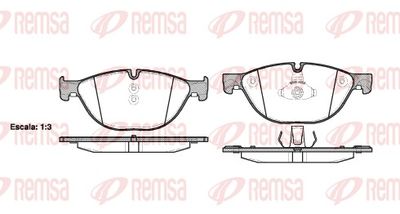 Brake Pad Set, disc brake REMSA 1414.00
