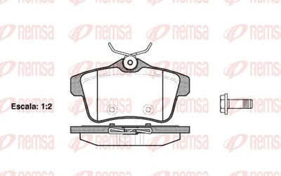 Brake Pad Set, disc brake REMSA 1418.00