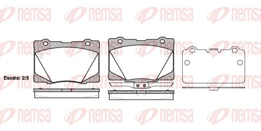 REMSA 1422.02 Brake Pad Set, disc brake