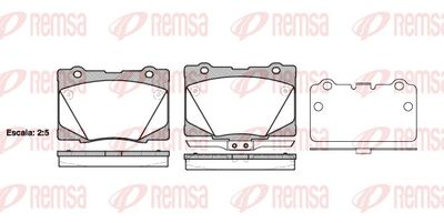 Brake Pad Set, disc brake REMSA 1422.02