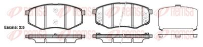 Brake Pad Set, disc brake REMSA 1426.02