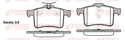 Brake Pad Set, disc brake REMSA 1428.00