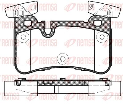 Brake Pad Set, disc brake REMSA 1429.00