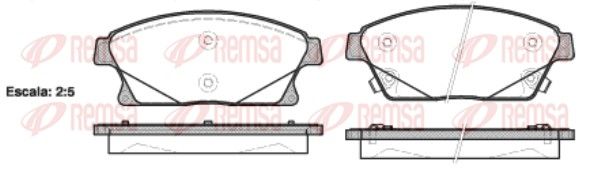 REMSA 1431.02 Brake Pad Set, disc brake