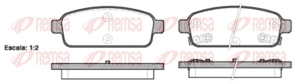 REMSA 1432.02 Brake Pad Set, disc brake