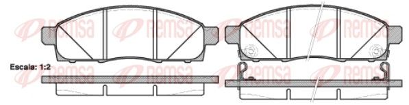 REMSA 1434.02 Brake Pad Set, disc brake