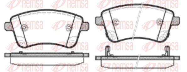 REMSA 1435.02 Brake Pad Set, disc brake