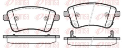 Brake Pad Set, disc brake REMSA 1435.02