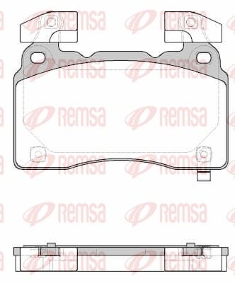 Brake Pad Set, disc brake REMSA 1438.24