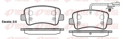 Brake Pad Set, disc brake REMSA 1439.01