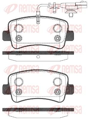 Brake Pad Set, disc brake REMSA 1439.11