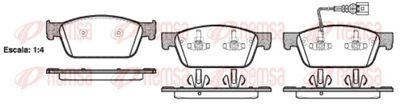 Brake Pad Set, disc brake REMSA 1440.01