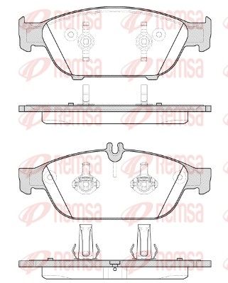 Brake Pad Set, disc brake REMSA 1441.10
