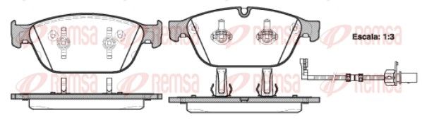 REMSA 1443.02 Brake Pad Set, disc brake