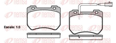 Brake Pad Set, disc brake REMSA 1444.01