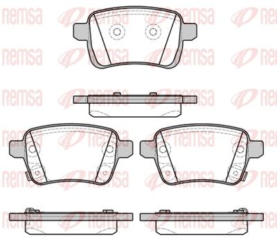 Brake Pad Set, disc brake REMSA 1450.22