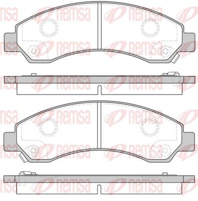 Brake Pad Set, disc brake REMSA 1456.04