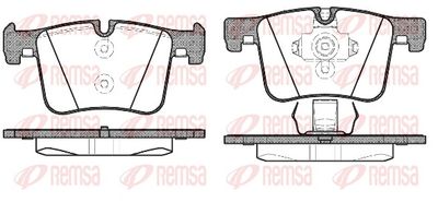 Brake Pad Set, disc brake REMSA 1457.00