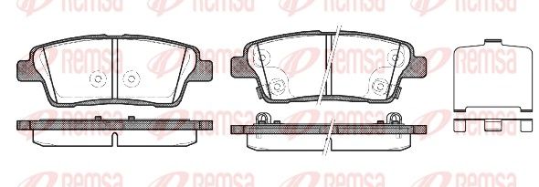 REMSA 1458.02 Brake Pad Set, disc brake
