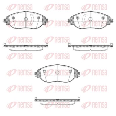 Brake Pad Set, disc brake REMSA 1470.10
