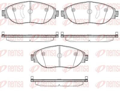 Brake Pad Set, disc brake REMSA 1470.00