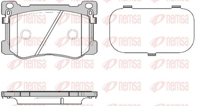 Brake Pad Set, disc brake REMSA 1475.12