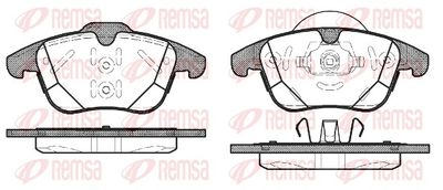 Brake Pad Set, disc brake REMSA 1482.00