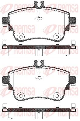 Brake Pad Set, disc brake REMSA 1487.08