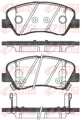 Brake Pad Set, disc brake REMSA 1488.02