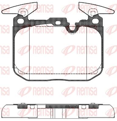 Brake Pad Set, disc brake REMSA 1491.00
